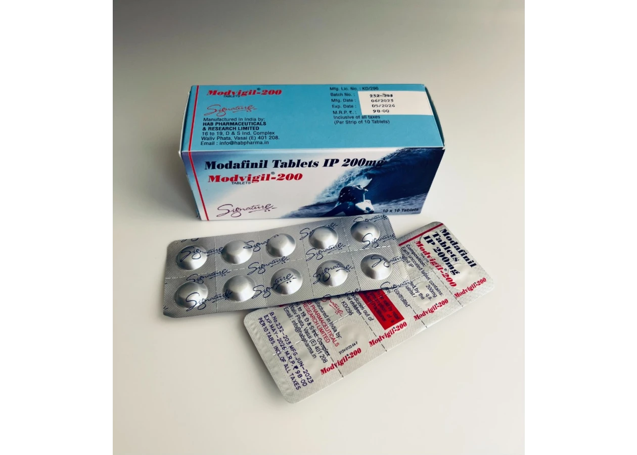 Фото 1 - Модафініл Модвігіл (Modvigil Modafinil) 200mg 10 tabl